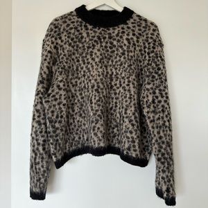 Stockholm Atelier x & Other Stories Wool Sweater Leopard Print Size Small
